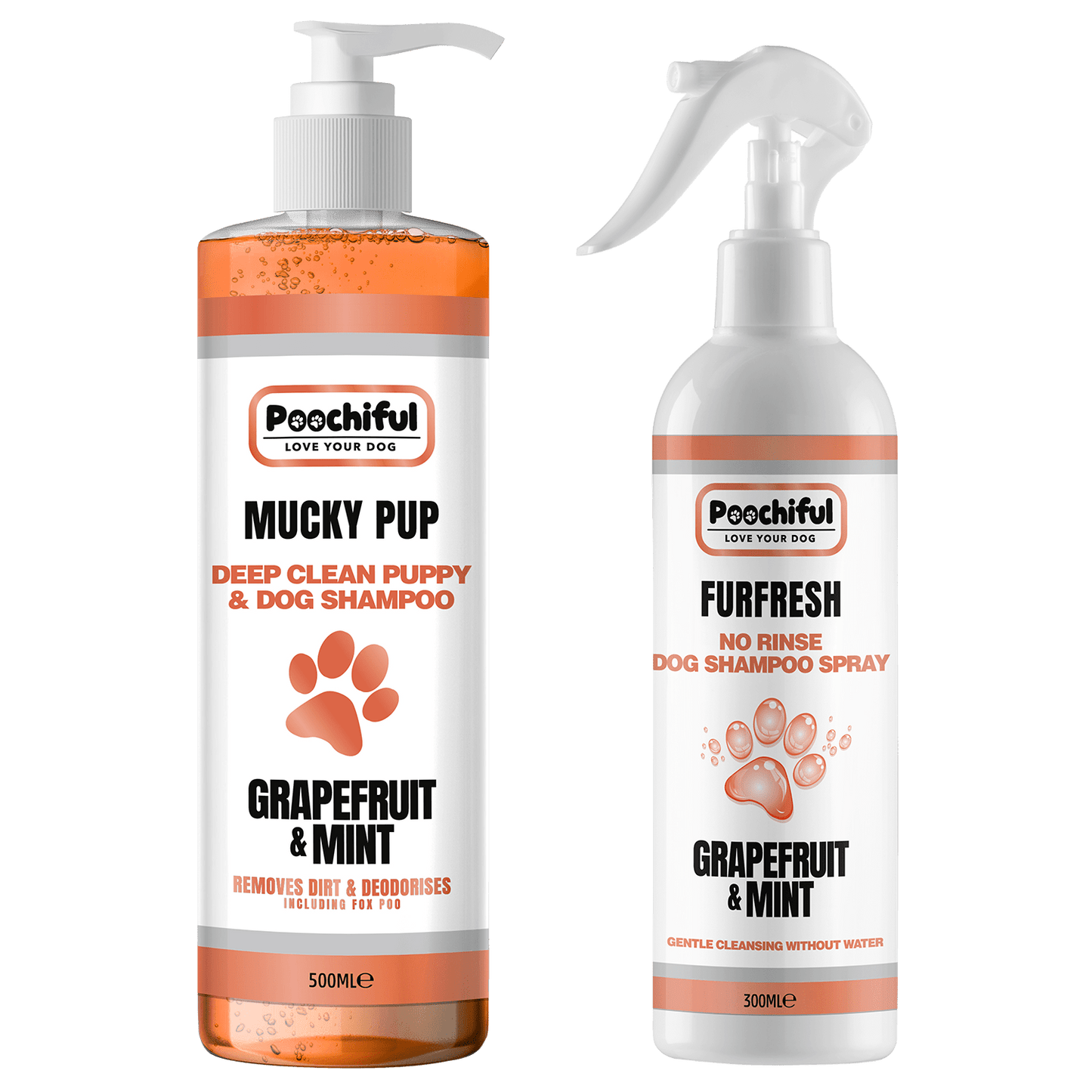 Mucky Pup 500ml + Fur Fresh Leave In Shampoo 300ml Bundle