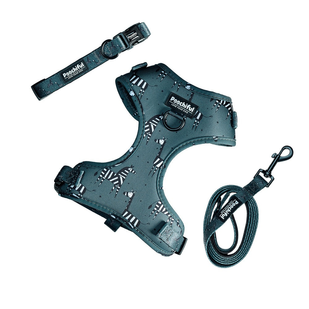 Adjustable Harness Bundle - FULL SET - Zee Zee Zebra - Green Edition