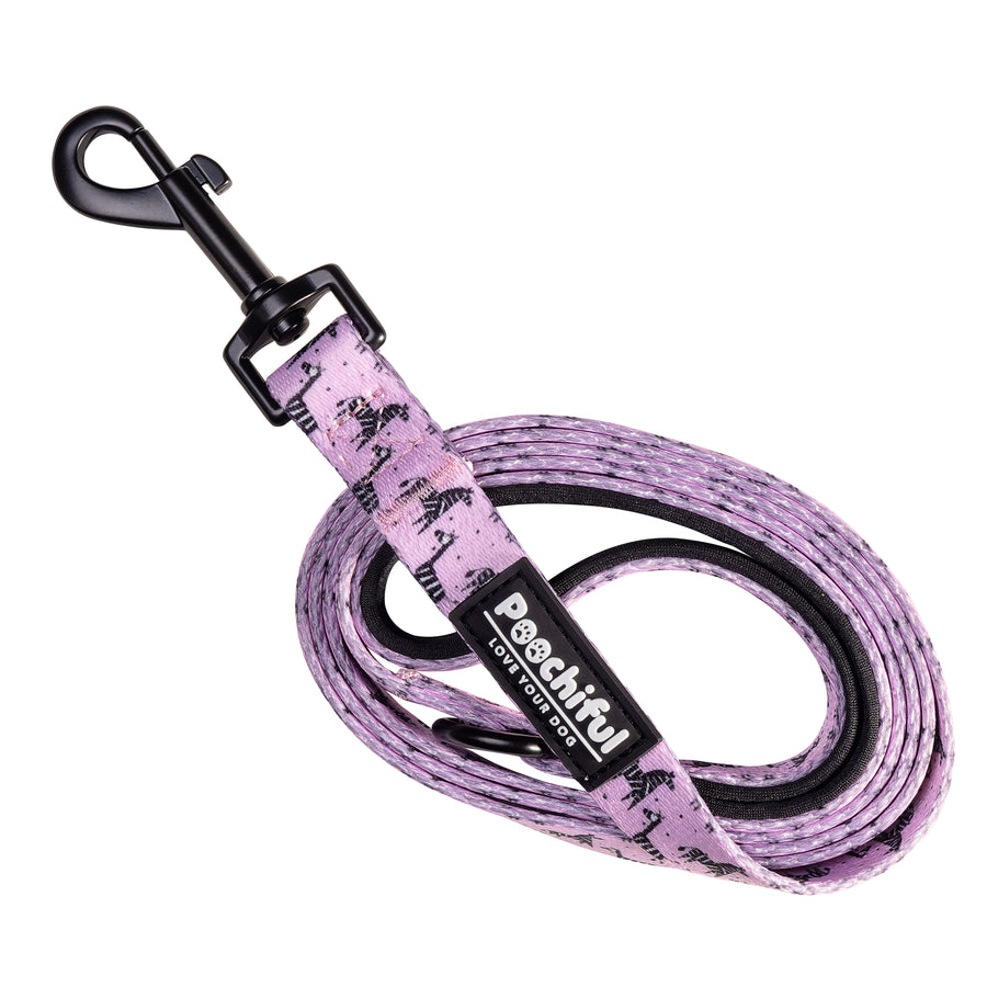 Dog Lead - Zee Zee Zebra Lilac Edition