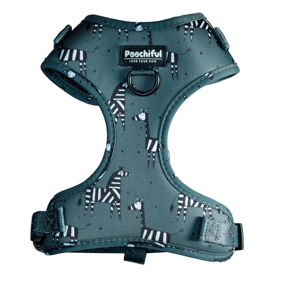 Adjustable Harness Bundle - FULL SET - Zee Zee Zebra - Green Edition