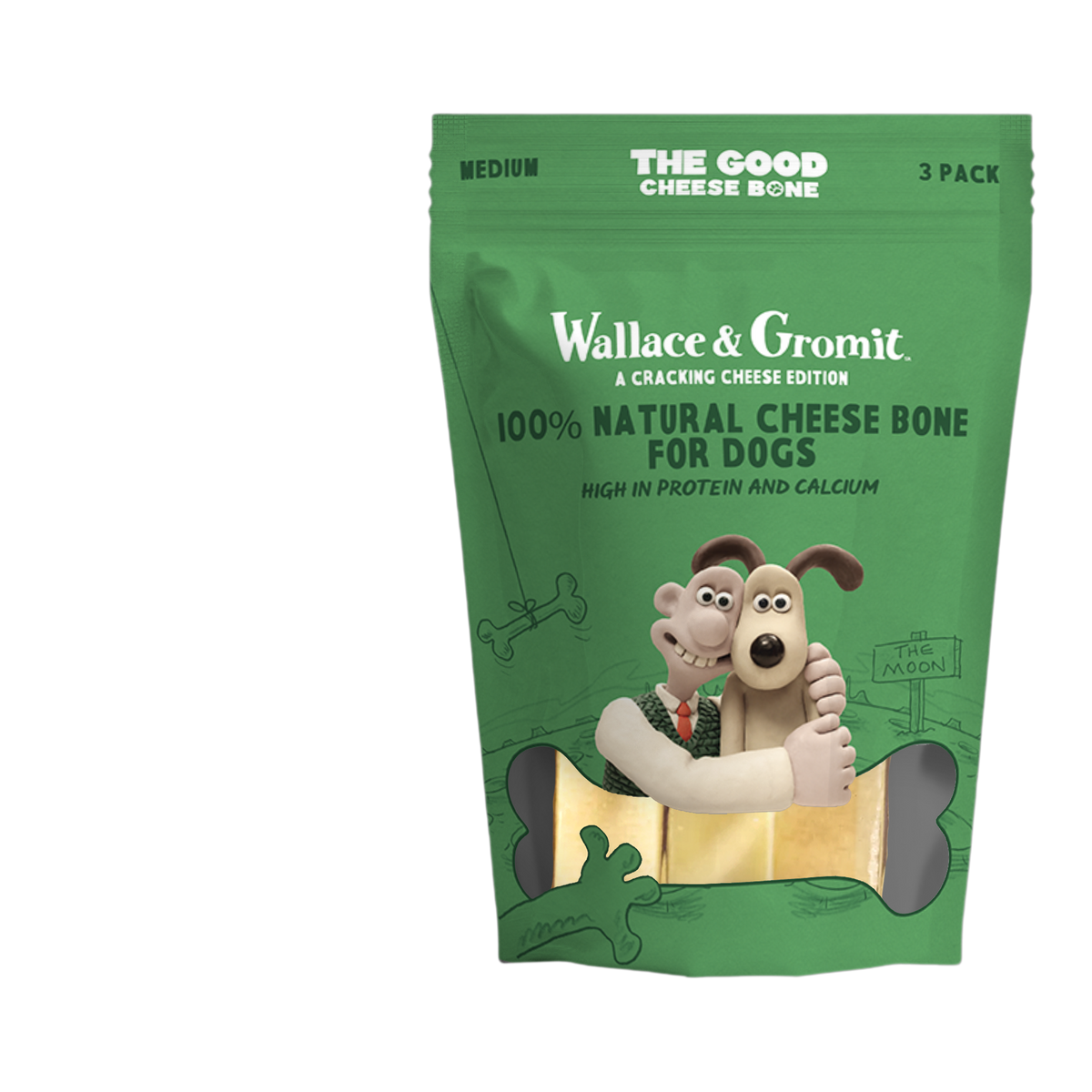 Wallace & Gromit Cheese Bone pouch transparent hero