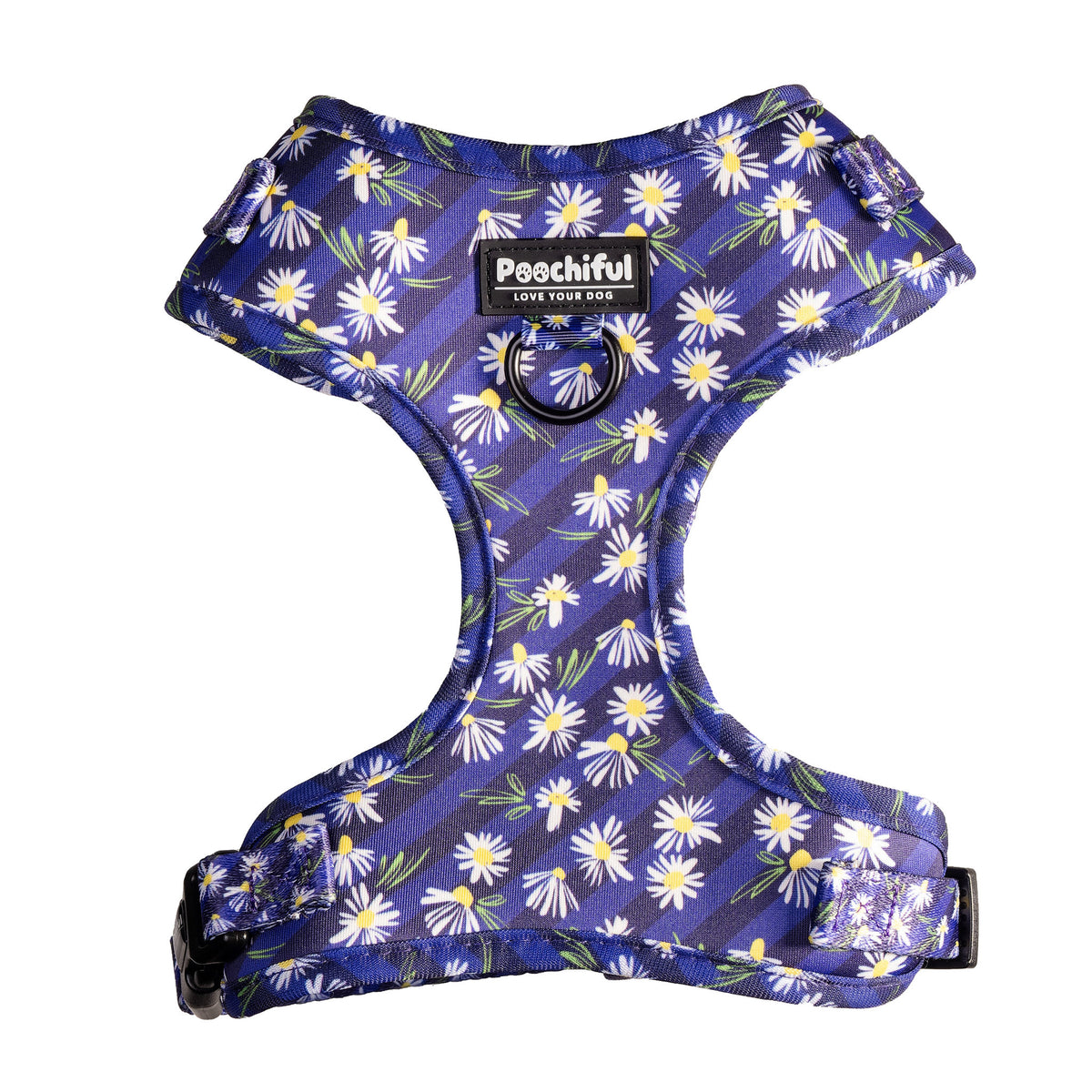 Daisy Delight adjustable dog harness, front