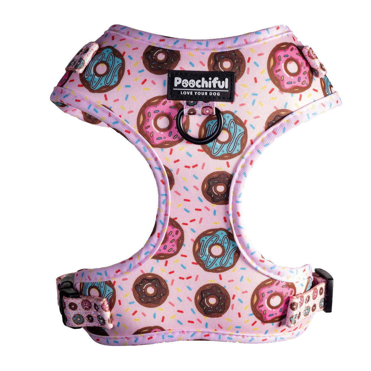 Delicious Donut adjustable dog harness, front