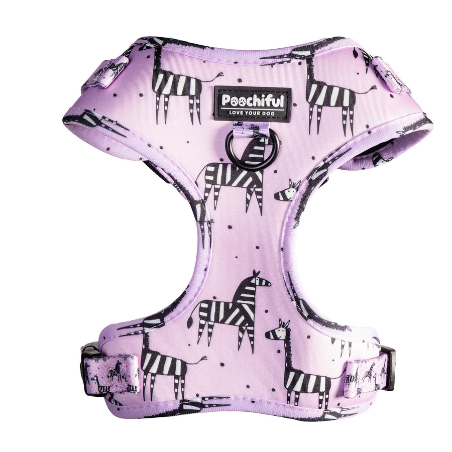 Adjustable Harness Bundle - Zee Zee Zebra Lilac Edition